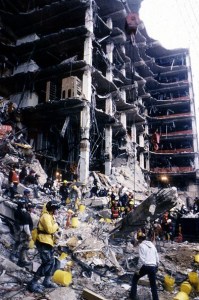 The bombed federal building